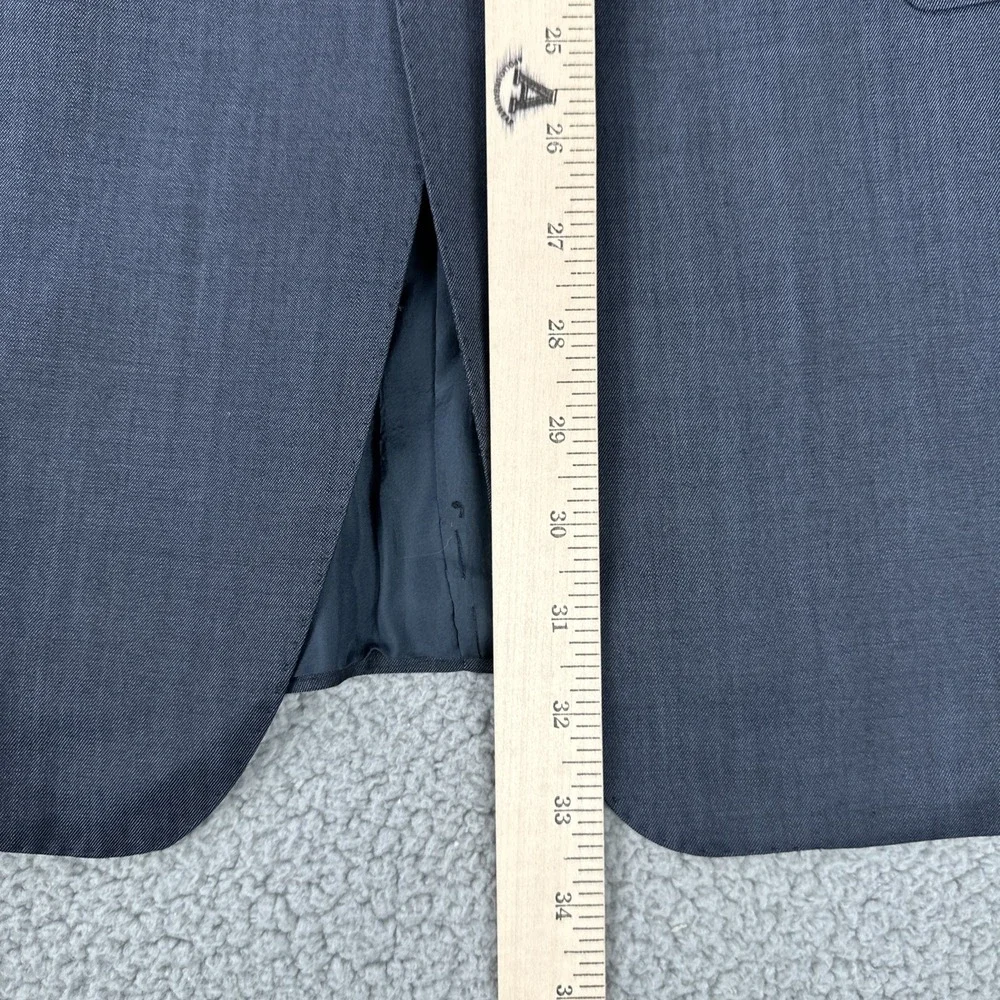 Ermenegildo Zegna Modern Slim City Wool Mohair Blazer Men 42L Blue Double Vented
